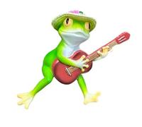 Statues miniatures de grenouille de jardin en résine figurines d'animaux pour pelouses extérieures décors de tables nordiques centres de table cadeau rock guitare grenouilles statues