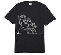 Statues Moai Dessin au Trait Passionné d'Île de Pâques Comfort Colors Adult Heavyweight T-Shirt