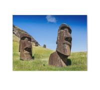 Statues Moaï sur l’île de Pâques, Rapa NUI，Puzzles Personnalisés, 1000 Pièces Puzzle en Bois, pour Enfants Adultes Famille Jeu Difficulté Défi Puzzles（75x50cm）-L65