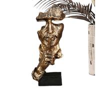 Statues Silencieuses - Figurine De Penseur Abstrait Pour La Décoration Des Étagères | Ornement Du Visage Créatif Pour Le Salon Décor De Sculptures Pour La Maison, Affichage De Bureau Moderne Pour