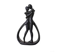 Statuette abstraite de couple en résine 12,7 cm (noir)
