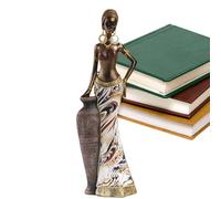 Statuette africaine - Décoration élégante africaine, décoration africaine brillante, art afro-américain | Décoration artisanale en résine style africain, sculpture de femmes africaines en résine, art