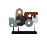 Statuette art abstrait grande Present Time Multicolore 10x44,5 cm