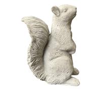 Statuette Béton Écureuil Skippy - Fait Main Décoration pour Jardin Et Maison