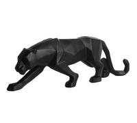 STATUETTE Black-48X10.5X15cm--Statue de panthère noire moderne abstraite en résine Sculpture de léopard Multicolore STATUE