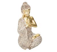 Statuette Bouddha assis doré H19,5cm - Atmosphera createur d'interieur