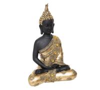 Atmosphera Créateur d'intérieur - Bouddha Déco Assis 34cm Or & Noir Noir G
