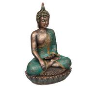 Atmosphera - Statuette Bouddha - résine - Bleu - H43-5 cm