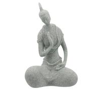 Statuette Bouddha Décorative Aquarium en Grès pour Maison et Bureau | Effet Décoratif, Sculpture Élégante et Délicate, Adaptée au Bassin, Objet D’ornement pour Intérieur
