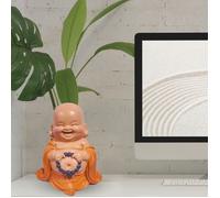Statuette Bouddha Rieur avec Chapelet - Porte-Bonheur Rempli de Positivité- Idee Cadeau Spirituel -H 10 cm - Zen'Light