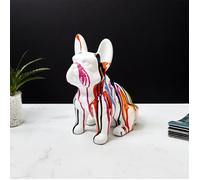 Statuette Bulldog Céramique 30 cm - Élégance Contemporaine pour une Déco Unique - Moderne, Colorée et Élégante