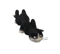 Statuette chat de Dubout - La Chasse - en résine noire - 5.5 x 4 x 3 cm