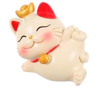 Statuette Chat Décorative en Résine, Décoration de Bureau, Noël Amulette | Ornement Chic pour Étagère ou Tableau de Bord, Style Mignon, pour Espace Professionnel, Intérieur, Mariage et Anniversaire