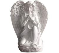 Statuette d'ange gardien, sculpture d'ange en résine blanche en prière, pour étagère, table, salon, chambre