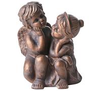 Statuette d'Anges Accessoire Décoratif Extérieur en MgO Marron Damaro