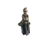 Statuette Danseuse de collection en résine aspect bronze - Hauteur : 15 cm - largeur 8 cm - Profondeur 8.5 cm