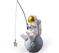 Statuette d'astronaute, étoile de pêche en résine pour décoration de bureau et de table, décoration de bureau sur le thème de l'espace, décoration de chambre à coucher, décoration de gâteau modèle