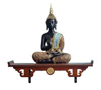 Statuette de Bouddha à fixation murale, étagère en bois pour prière et méditation Fengshui, table d'autel peu encombrante pour petits espaces