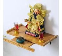 Statuette de Bouddha murale en bambou pour prière et encens