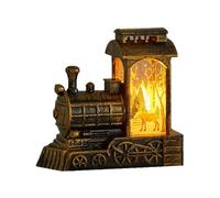 Statuette de boule à neige de Noël, figurine de train de Noël lumineuse, statue de boule à neige - Décoration de scène saisonnière Accessoires de photographie pour salon, chevet