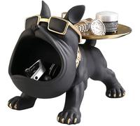Statuette de bouledogue français décorative, bol à clés en résine pour couloir, sculpture de bouledogue français, cadeau,