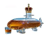 Statuette de Carafe à Whisky 300 ML en Forme de sous-Marin 3D, décoration de Bar Amusante