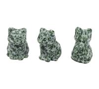 Statuette de chat en pierre naturelle sculptée à la main 30 mm