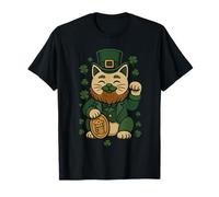 Statuette de Chat pour la Saint-Patrick - Trèfle Porte-Bonheur - pour Adultes et Enfants T-Shirt
