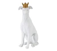 Statuette de chien avec couronne Mauro Ferretti Corona Noir 20x12,5x33 cm