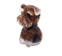 Statuette de chien en pierre de gravier en résine naturelle