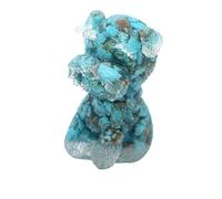 Statuette de chien en pierre de gravier en résine naturelle