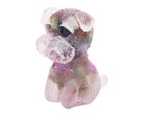 Statuette de chien en pierre de gravier en résine naturelle