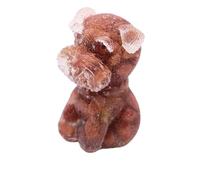 Statuette de chien en pierre de gravier en résine naturelle