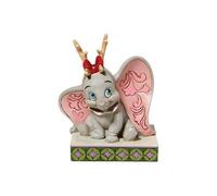 ENESCO Statuette de Collection Dumbo Noël en résine aspect bois - Hauteur 11 cm - largeur 9 cm - profondeur 5.5 cm BOIS G
