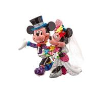 Statuette de Collection Minnie et Mickey Mariage By Britto - Hauteur 19 cm x Largeur 19.5 cm x Profondeur 16 cm