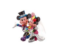 Statuette de Collection Minnie et Mickey Mariage By Britto - Hauteur 19 cm x Largeur 19.5 cm x Profondeur 16 cm