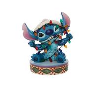 Statuette de collection Stitch Noël - Hauteur 11 cm - Largeur 8 cm - Profondeur 8 cm