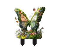 Statuette de fée de la terre de l'homme d'arbre - Piquets de jardin fantaisistes - Piquets de jardin en acrylique 2D - Décoration pour cour, terrasse - NTf153 (A, 23 x 30 cm)