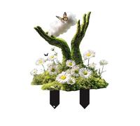 Statuette de fée de la terre de l'homme d'arbre - Piquets de jardin fantaisistes - Piquets de jardin en acrylique 2D - Décoration pour cour, terrasse - NTf153 (C, 23 x 30 cm)