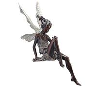 Statuette de fée pour étang de cour - Sculpture d'ange - Marron