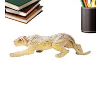 Statuette de guépard | Sculpture décorative de léopard en résine, ornement de bureau décoration artistique pour salon, cuisine, chambre, restaurant