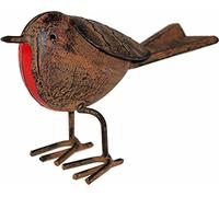 Statuette de jardin rouge-gorge | Plaque métallique en étain