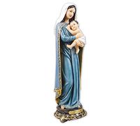 Statuette de la Vierge Marie et de l’Enfant Jésus de style traditionnel italien Collection Gold 20 cm Boîte incluse