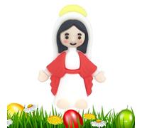 Statuette de la Vierge Marie Sculpture religieuse artisanale Ornement de statue de table pour décoration de maison de bureau, artisanat sculptural miniature statue décorative