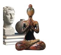 Statuette de méditation, bougeoir décoratif de méditation, figurines de posture de yoga pour bureau en résine, pour chercheur spirituel et pratique de pleine conscience, décoration de maison, cadeau
