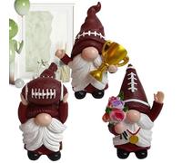 Statuette de nain de football en résine - 3 figurines de nains créatifs d'intérieur - Petite figurine de nain de football - Décoration pour jardin, chambre à coucher