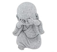 Statuette de petit moine Bouddha en résine pour décoration de maison - 4 x 3 x 6,5 cm - Sculpture de style chinois avec présence apaisante - Pour salon de thé, salon, bureau (pas d'aspect)