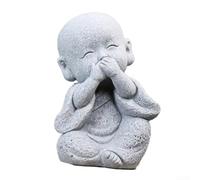 Statuette de petit moine de style chinois, figurine de Bouddha délicate pour salon significatif (ne parle pas)