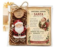 Statuette de Poche du Père Noël Pendentif Ornement en Acrylique 2D | Petit Santa Claus Décor Sentimental pour Adultes Anniversaire Halloween Thanksgiving Maison Vacances Nouvel