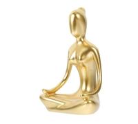 Statuette de Posture de Yoga en Résine Or, Figurine Fille Décorative